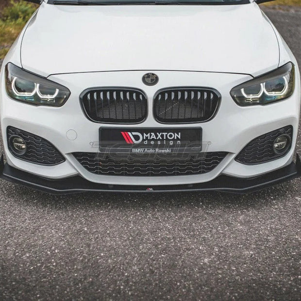 Maxton Design Racing Durability Front Splitter V3 +flaps BMW 1-Series F20 M-pack Facelift M140I 15-19