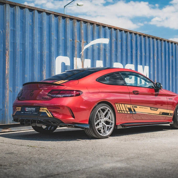 Maxton Design Racing Durability Rear Side Splitters +flaps Mercedes-amg C43 Coupe C205 2016-