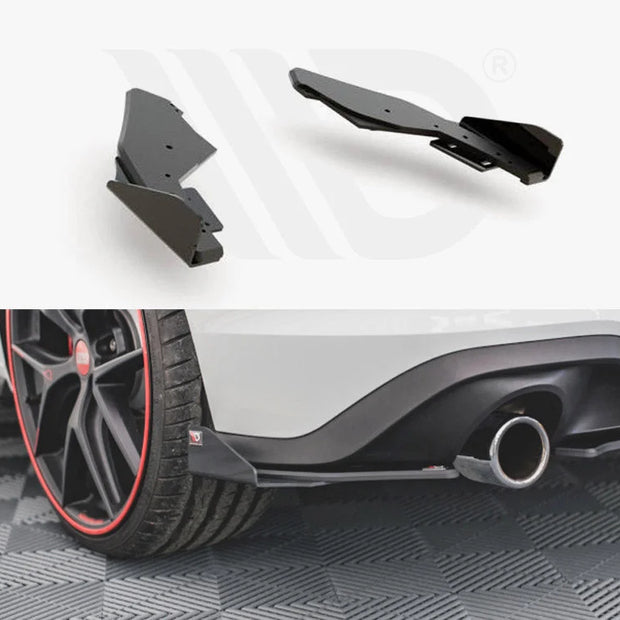 Maxton Design Racing Durability Rear Side Splitters +flaps Volkswagen Golf 8 GTI 20-