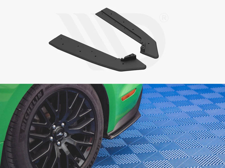 Maxton Design Racing Durability Rear Side Splitters Street PRO V.1 Ford Mustang GT MK6 Facelift 2017-