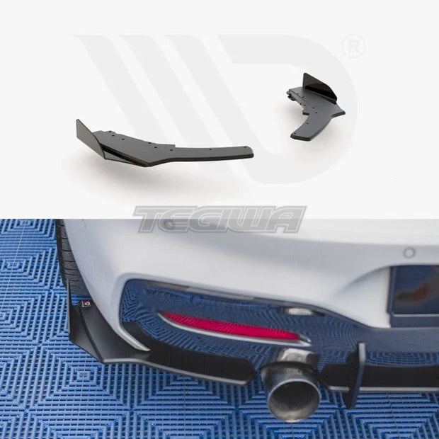 Maxton Design Racing Durability Rear Side Splitters V2 +flaps BMW 1-Series F20 M140I 15-19