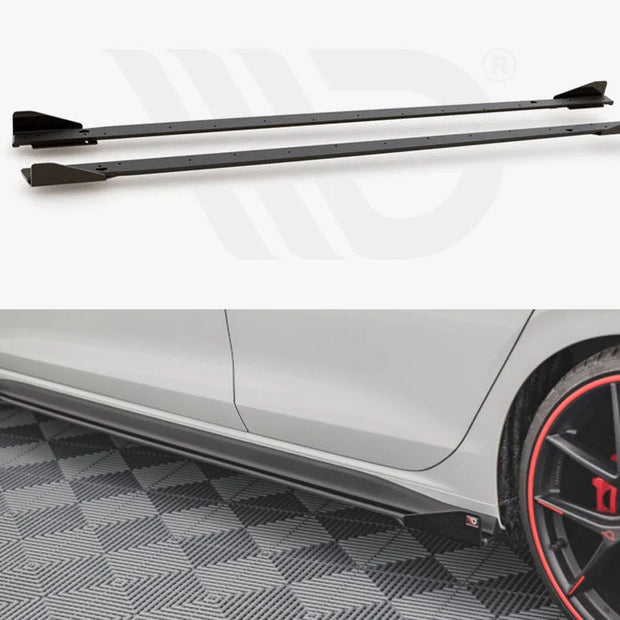 Maxton Design Racing Durability Side Skirts Diffusers +flaps Volkswagen Golf 8 GTI GTI Clubsport R-line 20-
