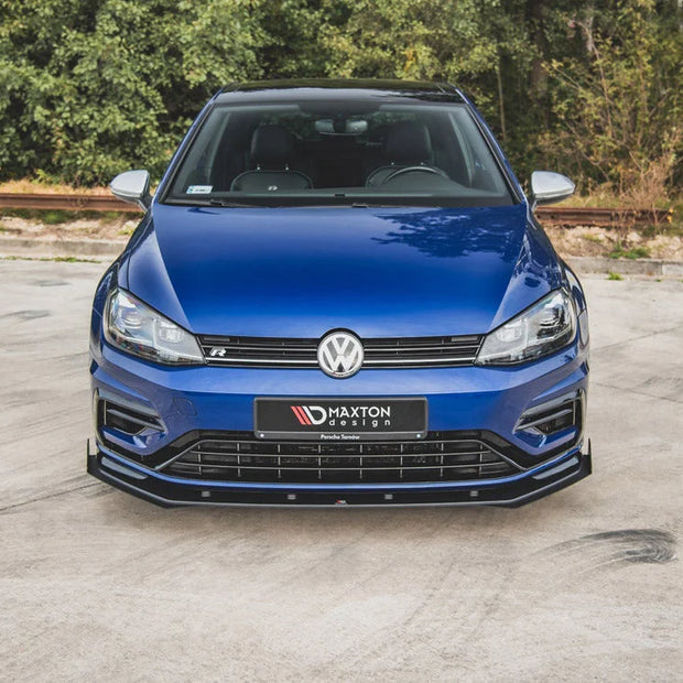 Maxton Design Maxton Racing Front Splitter + Flaps Volkswagen Golf 7 R Facelift 17-20