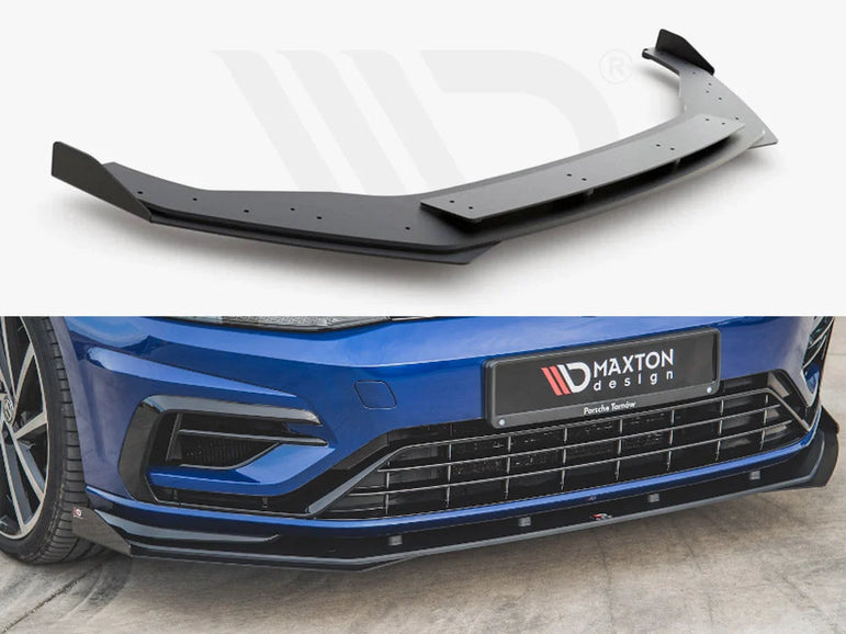 Maxton Design Maxton Racing Front Splitter + Flaps Volkswagen Golf 7 R Facelift 17-20