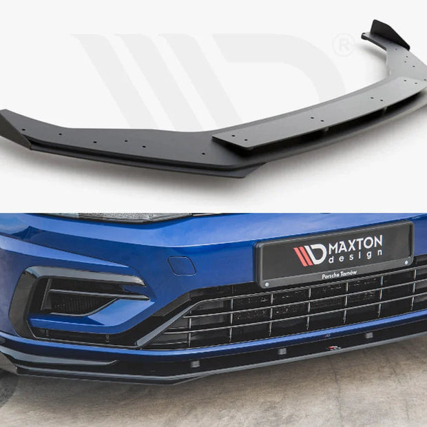 Maxton Design Maxton Racing Front Splitter + Flaps Volkswagen Golf 7 R Facelift 17-20