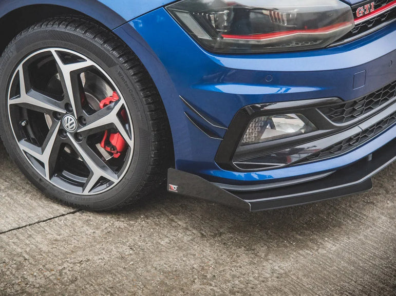 Maxton Design Maxton Racing Front Splitter +flaps Volkswagen Polo GTI MK6 2017-