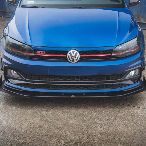Maxton Design Maxton Racing Front Splitter +flaps Volkswagen Polo GTI MK6 2017-