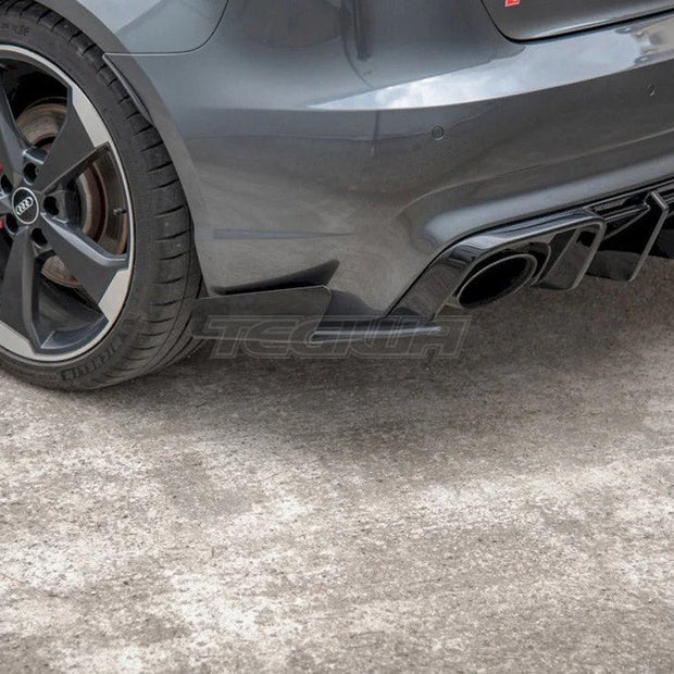 Maxton Design Maxton Racing Rear Side Splitters +flaps Audi RS3 8V Sportback 15-16