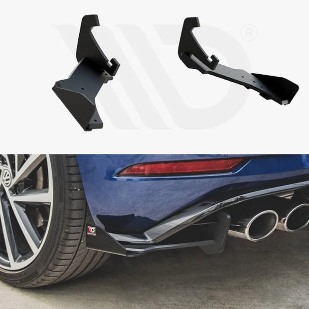 Maxton Design Maxton Racing Rear Side Splitters + Flaps Volkswagen Golf 7 R Facelift 17-20