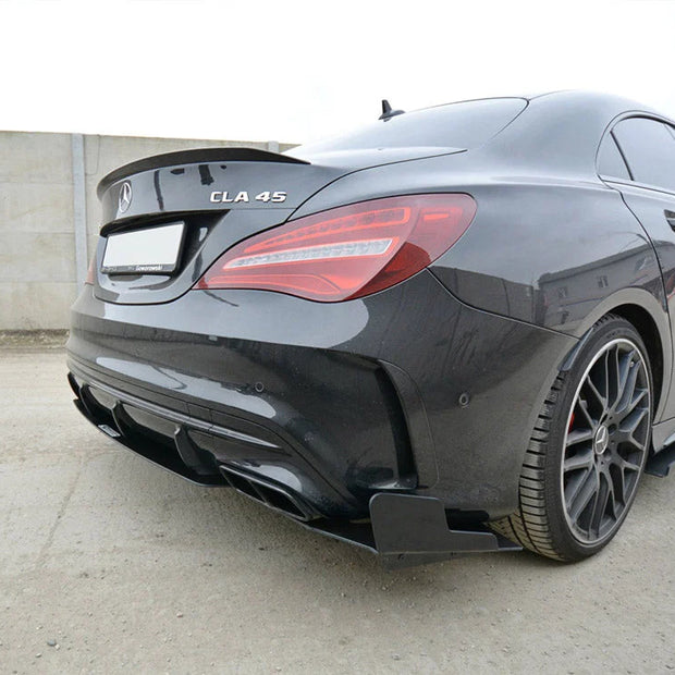 Maxton Design Racing Rear Side Splitters Mercedes CLA45 AMG C117 Facelift 01-19