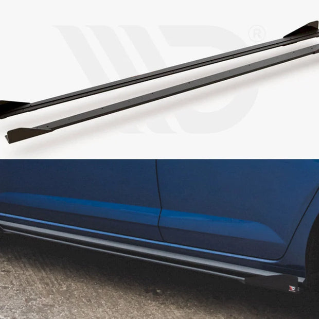 Maxton Design Maxton Racing Side Skirts Diffusers +flaps Volkswagen Polo GTI MK6 17-21