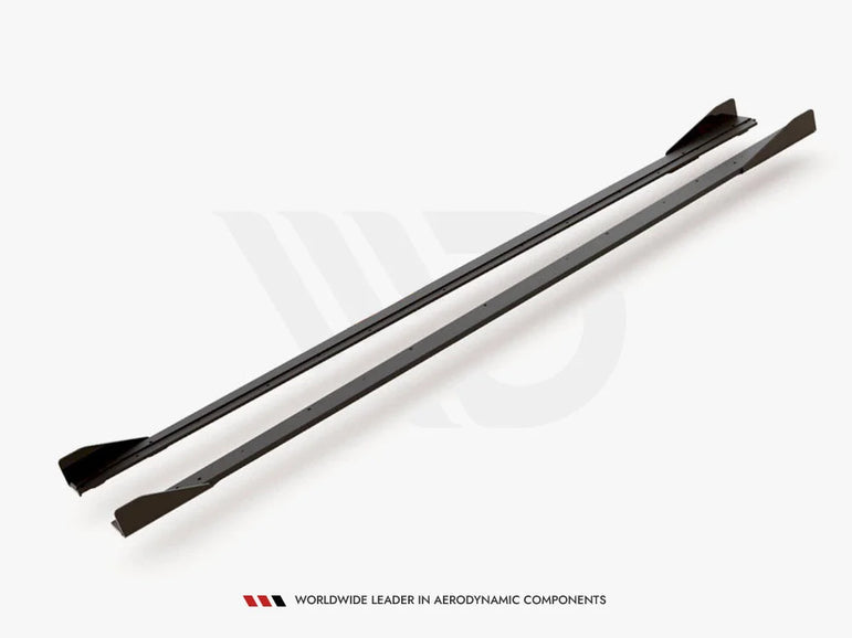 Maxton Design Maxton Racing Side Skirts Diffusers +flaps Volkswagen Polo GTI MK6 17-21