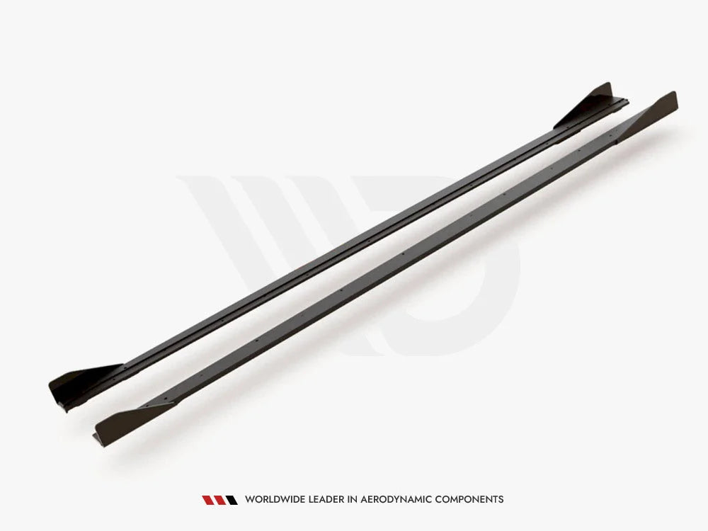 Maxton Design Maxton Racing Side Skirts Diffusers +flaps Volkswagen Polo GTI MK6 17-21