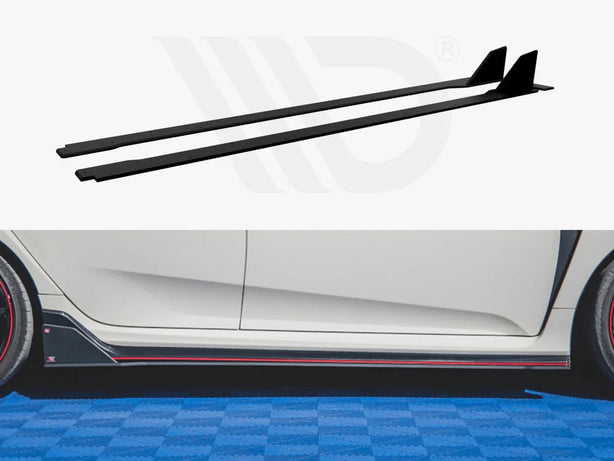 Maxton Design Maxton Racing Side Skirts Diffusers Honda Civic X Type-r 2017 - UP