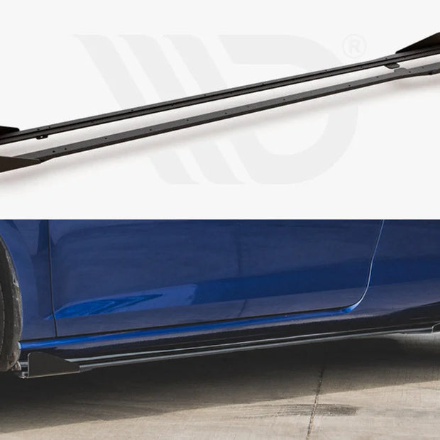 Maxton Design Maxton Racing Side Skirts Splitters + Flaps Volkswagen Golf 7 R Facelift 17-20
