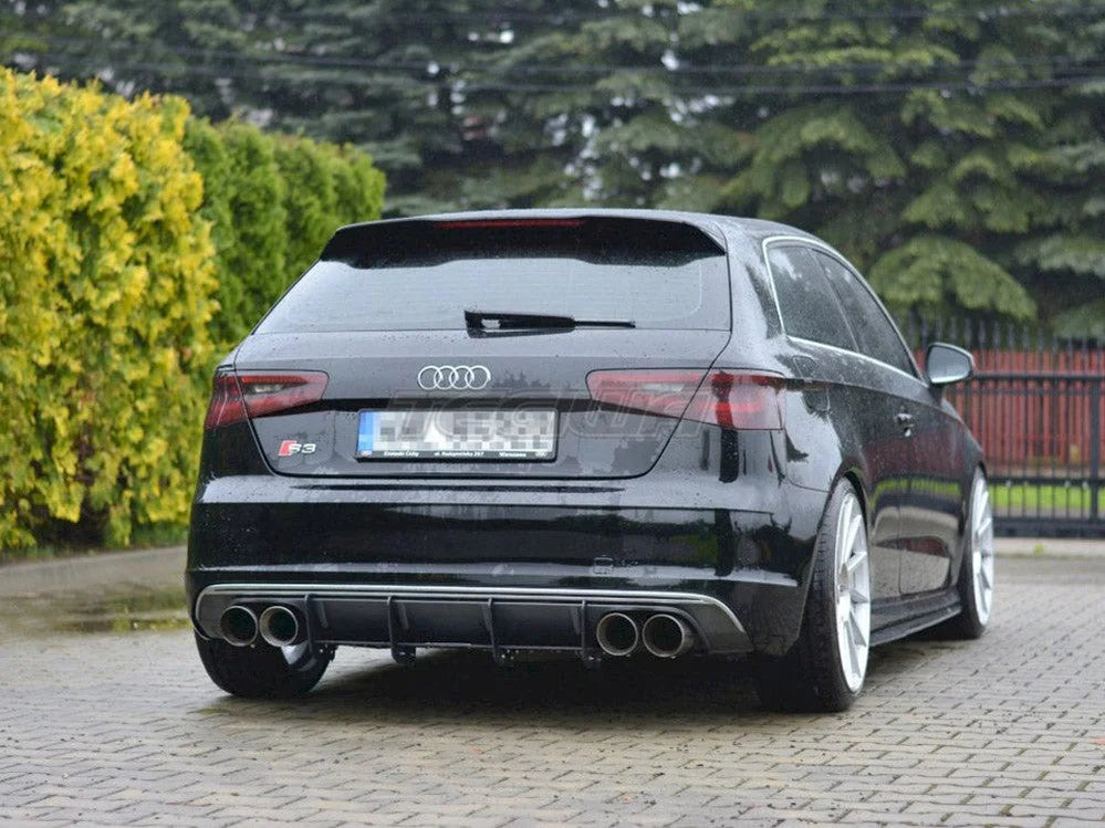 Maxton Design Rear Diffuser Audi S3 A3 S-line 8V Hatchback Sportback 13-16