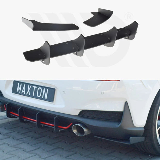 Maxton Design Rear Diffuser Hyundai I30 MK3 N 01-20