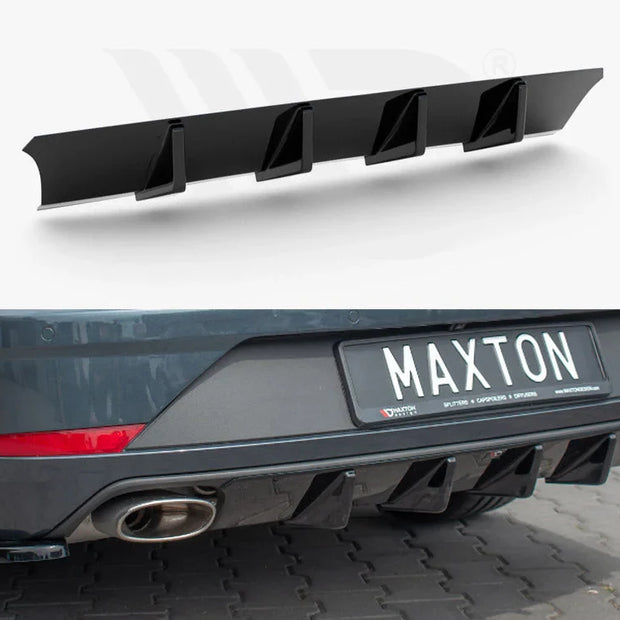 Maxton Design Rear Diffuser Seat Leon MK3 Cupra ST 2017-