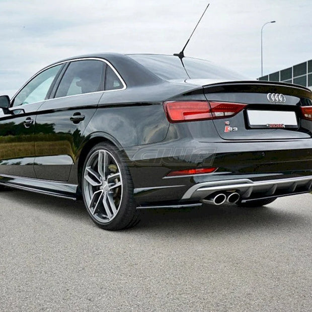 Maxton Design Rear Side Splitters Audi S3 A3 S-line 8V FL Sedan