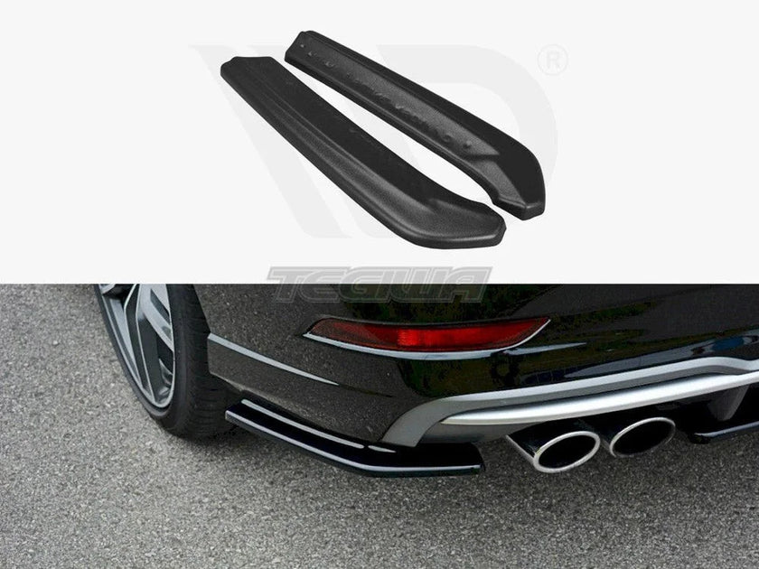 Maxton Design Rear Side Splitters Audi S3 A3 S-line 8V FL Sedan
