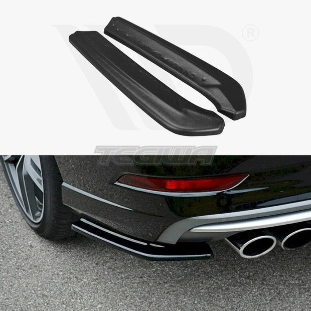 Maxton Design Rear Side Splitters Audi S3 A3 S-line 8V FL Sedan