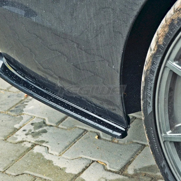 Maxton Design Rear Side Splitters BMW 5-Series F11 M-pack Fits TWO Double Exhaust Ends