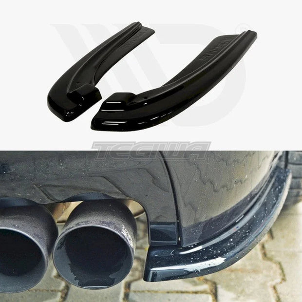Maxton Design Rear Side Splitters BMW 5-Series F11 M-pack Fits TWO Double Exhaust Ends