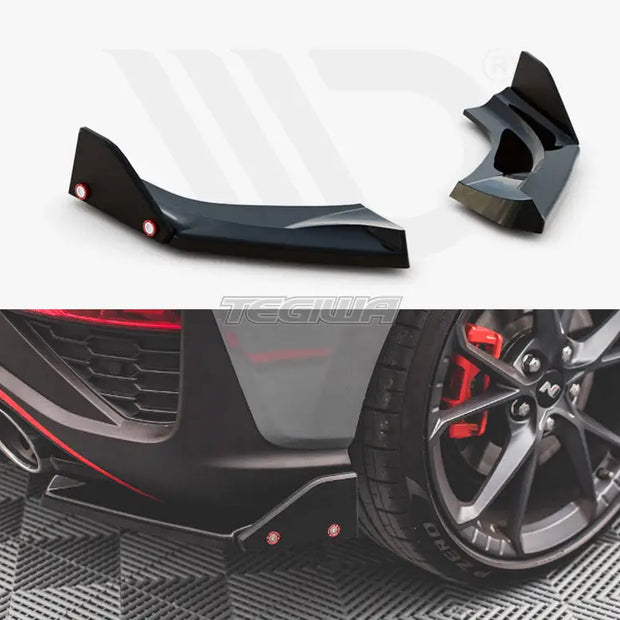 Maxton Design Rear Side Splitters +flaps V.1 Hyundai I30 N Hatchback MK3 Facelift 2020-