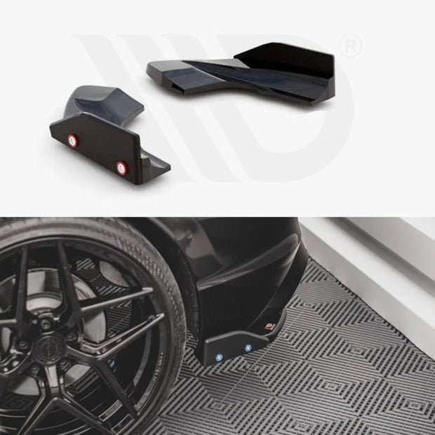 Maxton Design Rear Side Splitters +flaps V.2 Volkswagen Golf R MK8 20-