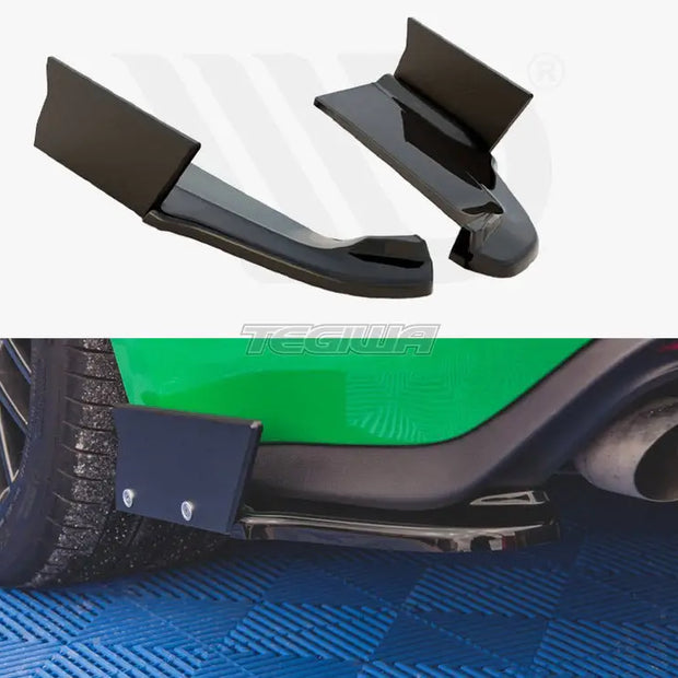 Maxton Design Rear Side Splitters + Flaps V1 Ford Mustang GT MK6 Facelift 2017-