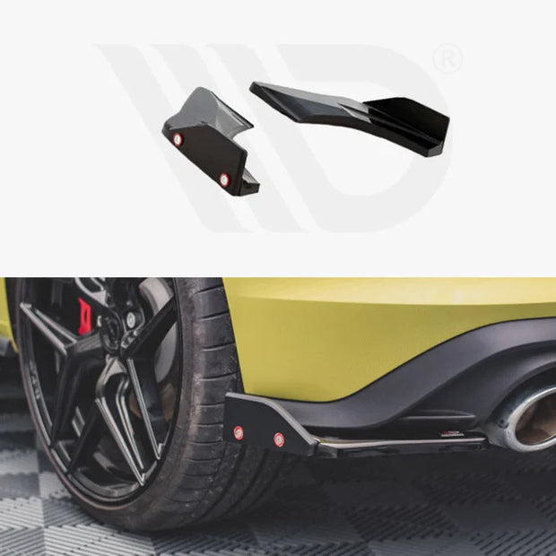 Maxton Design Rear Side Splitters +flaps V1 Volkswagen Golf 8 GTI Clubsport 20-