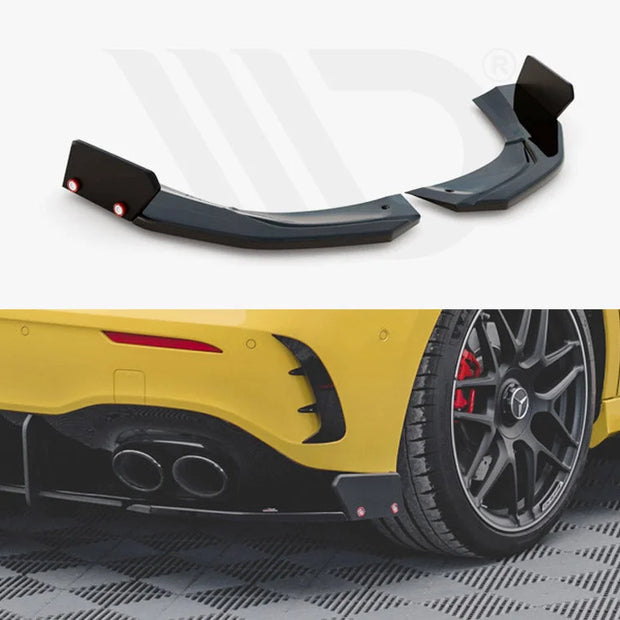 Maxton Design Rear Side Splitters +flaps V2 Mercedes AMG A45 S 2019-