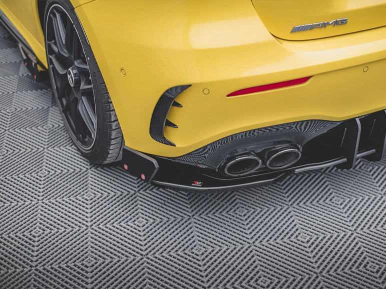 Maxton Design Rear Side Splitters +flaps V2 Mercedes AMG A45 S 2019-