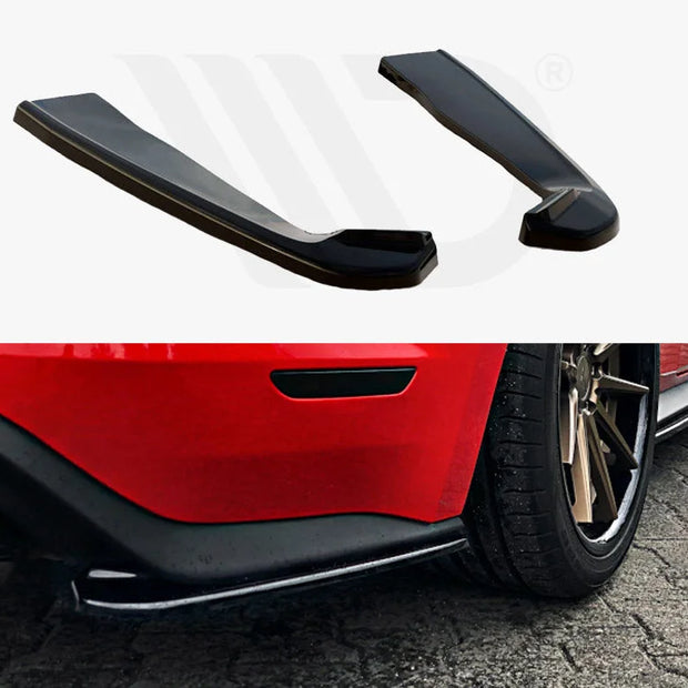 Maxton Design Rear Side Splitters Ford Mustang MK6 Facelift 2017-