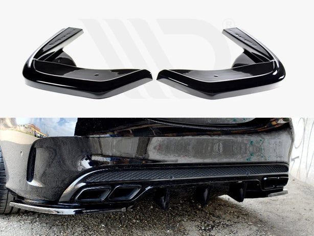 Maxton Design Rear Side Splitters Mercedes C43 AMG W205 Sedan Estate 16-18