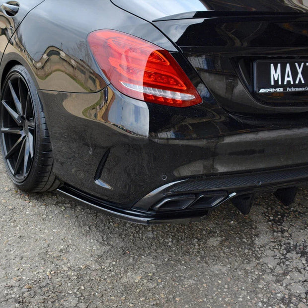 Maxton Design Rear Side Splitters Mercedes C43 AMG W205 Sedan Estate 16-18