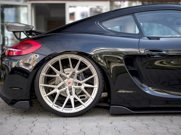 Maxton Design Rear Side Splitters Porsche Cayman MK2 981C 2013-