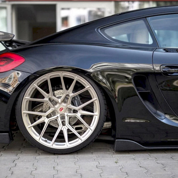 Maxton Design Rear Side Splitters Porsche Cayman MK2 981C 2013-