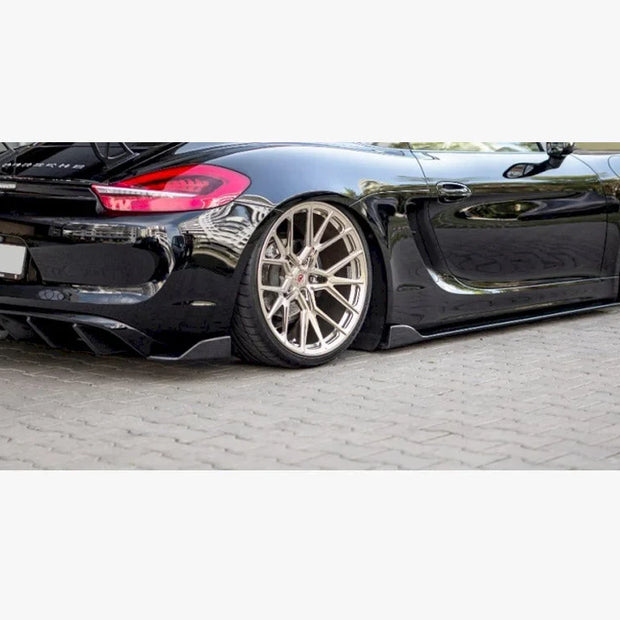 Maxton Design Rear Side Splitters Porsche Cayman MK2 981C 2013-