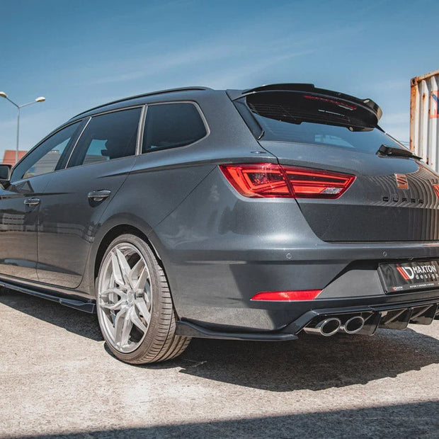 Maxton Design Rear Side Splitters V.3 Seat Leon Cupra MK3 Facelift Estate 17-19