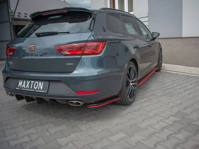 Maxton Design Rear Side Splitters V2 Seat Leon MK 3.5 Cupra ST 2017-