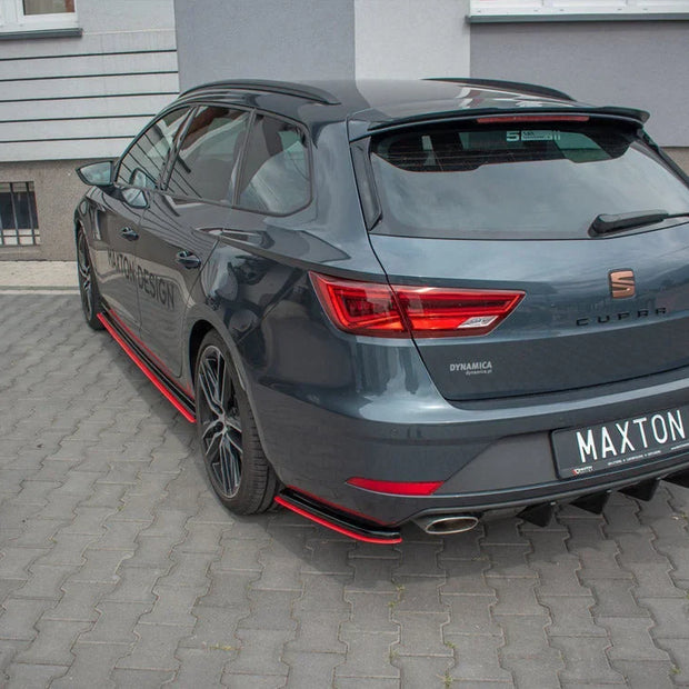 Maxton Design Rear Side Splitters V2 Seat Leon MK 3.5 Cupra ST 2017-