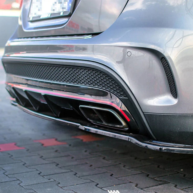 Maxton Design Rear Splitter NO Vertical Bars Mercedes-benz GLA 45 AMG SUV X156 Pre-facelift 14-17
