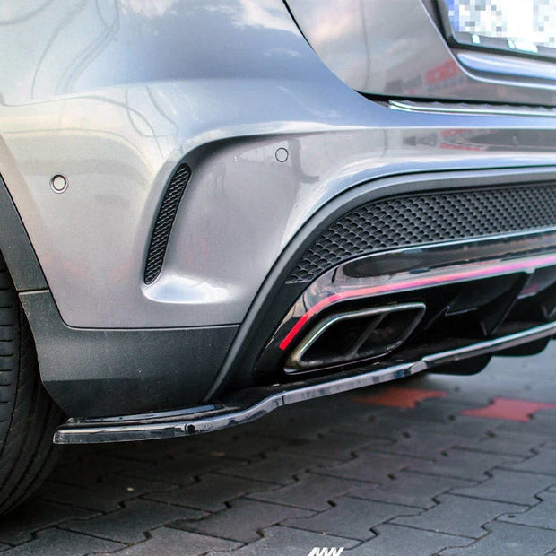 Maxton Design Rear Splitter Vertical Bars Mercedes-benz GLA 45 AMG SUV X156 Pre-facelift 14-17