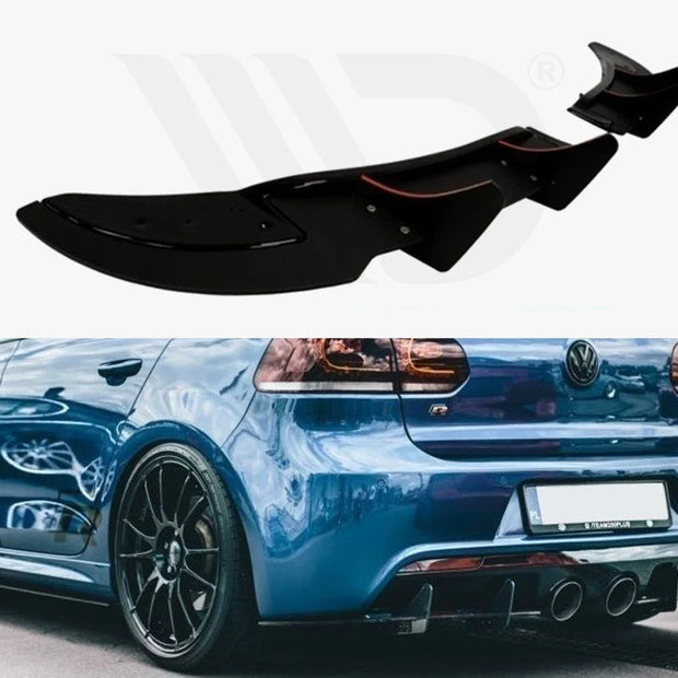 Maxton Design Rear Splitter Volkswagen Golf MK6 R Cnc 08-12
