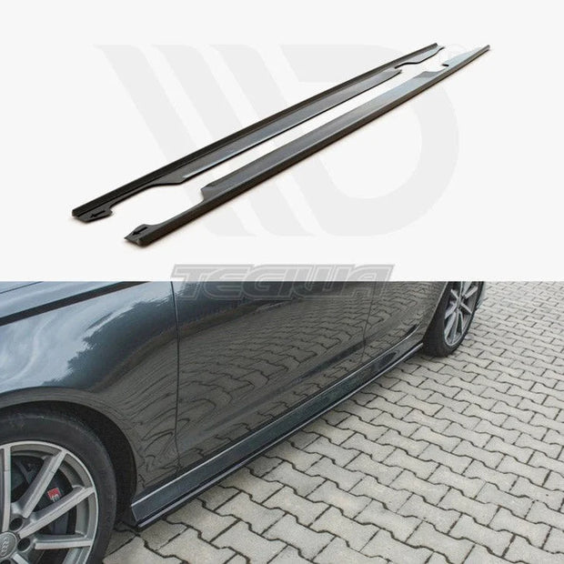 Maxton Design Side Skirt Diffusers Audi S6 A6 S-line C7 Facelift