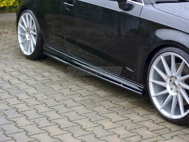 Maxton Design Side Skirts Diffusers Audi S3 A3 S-line 8V 8V FL Hatchback