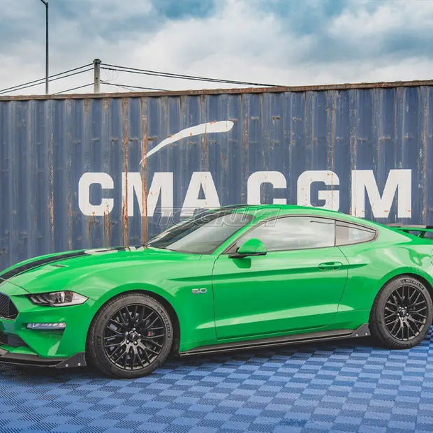 Maxton Design Side Skirts Diffusers + Flaps Ford Mustang GT MK6 Facelift 2017-