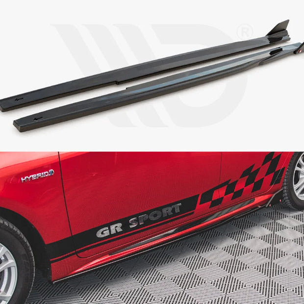 Maxton Design Side Skirts Diffusers +flaps V.1 Toyota Corolla GR Sport Hatchback XII 2019-