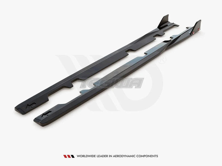 Maxton Design Side Skirts Diffusers +flaps V.2 Ford Fiesta MK8 ST ST-Line 2017-